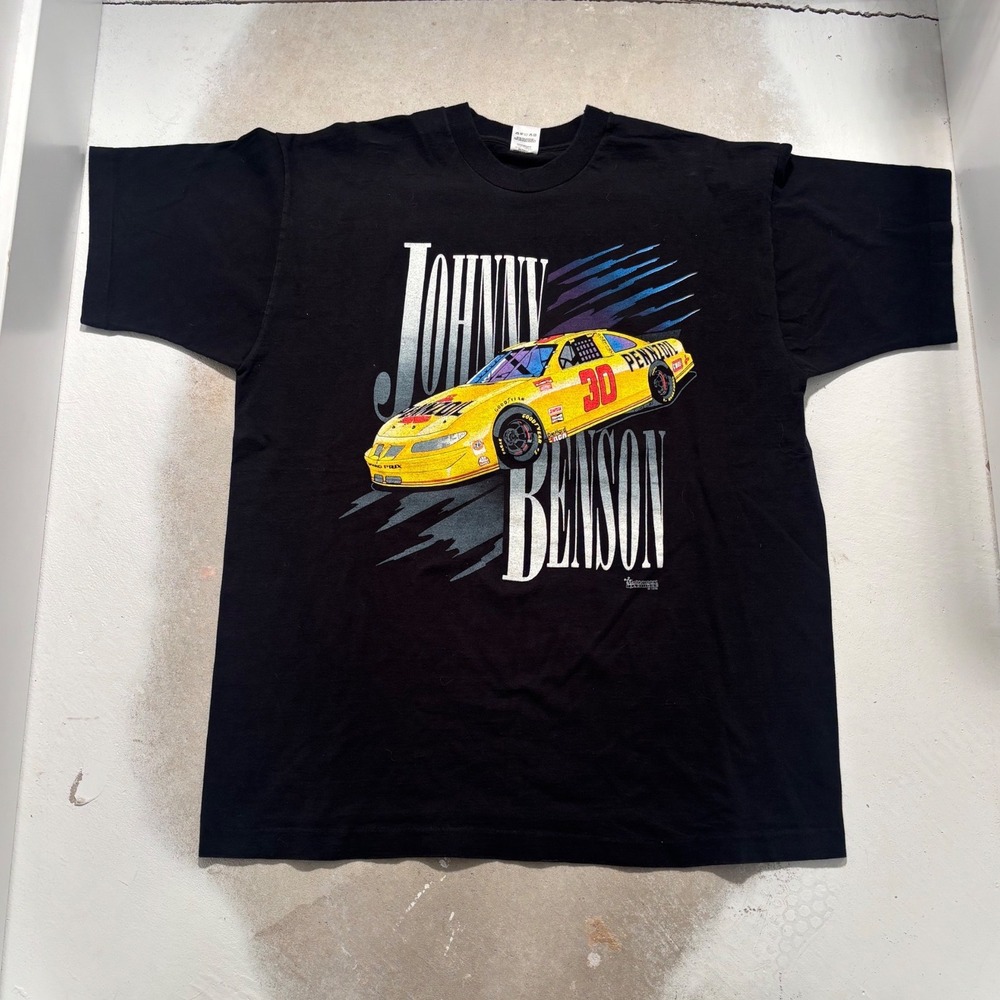 Vintage 1996 Johnny Benson Pennzoil Racing T-Shirt XL NASCAR Fruit of the Loom